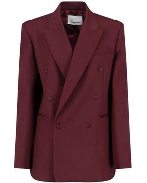 Frankie Shop Monterey Double-Breasted Blazer - Purple