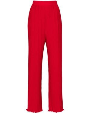 Lanvin Pantalones Rectos Con Pinzas - Rojo