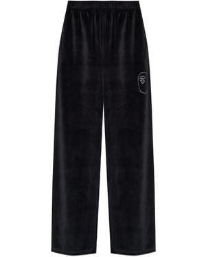 A Bathing Ape Rhinestone-Embellished Trousers - Black
