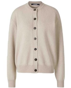 Jacquemus Logo-Intarsia Cardigan - White