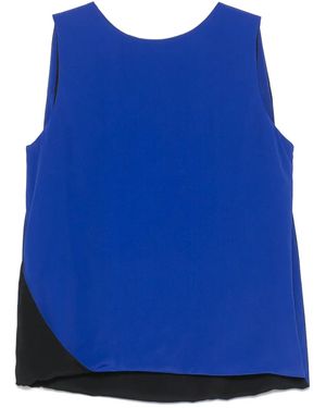 MSGM Bi-Colour Top - Blue