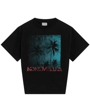 Balenciaga Graphic-Print T-Shirt - Black