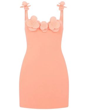 David Koma Floral Detail Mini Dress - Pink