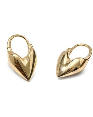 Otiumberg Roscida Heart Hoop Earrings - Metallic