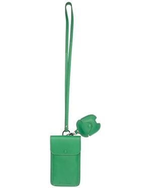 Yves Salomon Leather Phone Case - Green