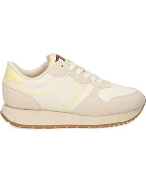 Tommy Hilfiger Suede-Panelled Running Trainers - White