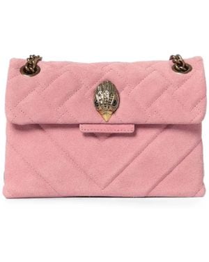 Kurt Geiger The Kensington Quilted Suede Shoulder Bag - Pink