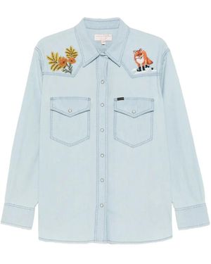 Filson Embroidered-Western Shirt - Blue