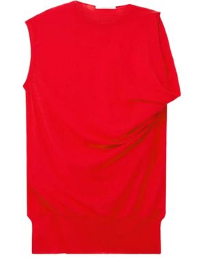 Stella McCartney Draped Asymmetric Top - Red