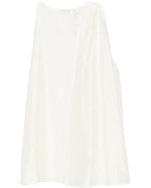 Viktoria Chan Cilla Draped Sleeveless Top - White