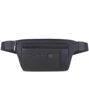 Piquadro Pockets Leather Belt Bag - Grigio