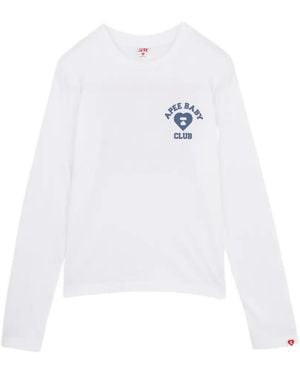 AAPE BY A BATHING AP Apee Baby Club Mini Heart Logo T-Shirt - White
