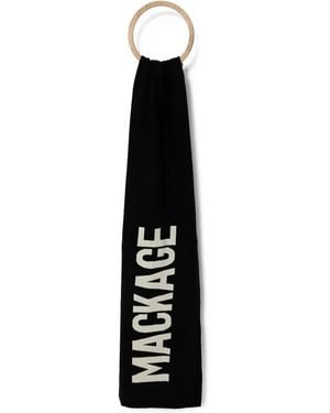 Mackage Bufanda Juno Con Logo - Negro