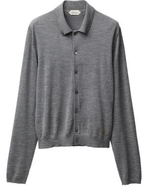 Versace Polo-collar cardigan - Gris