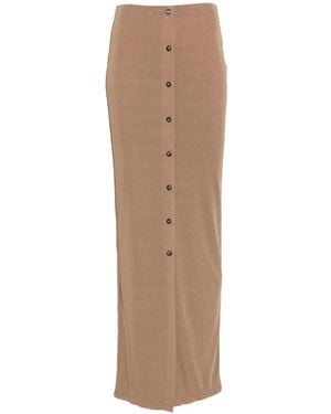 Nanushka Button-Down Maxi Skirt - Natural