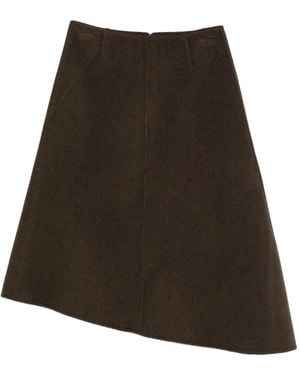 Soeur Wool-Blend Skirt - Brown