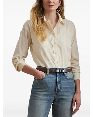 Ralph Lauren Embroidered Cotton Shirt - Natural