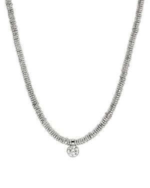 John Hardy Collana Jh Lovestruck Heishi Con Diamanti - Metallizzato