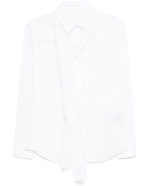 Yohji Yamamoto Scarf-Detail Shirt - White