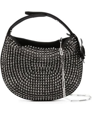 Genny Fortune Mini Crystal-Embellished Bag - Black