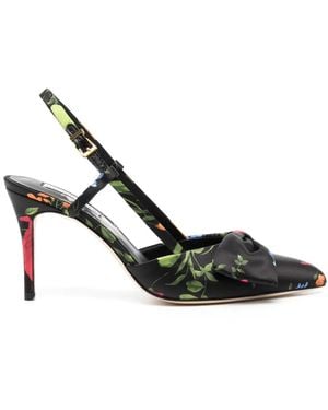 Sachin & Babi Pumps A Fiori Lenox 90Mm - Nero
