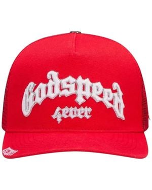 Godspeed Forever Trucker Embroidered-Logo Baseball Cap
