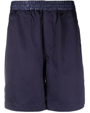 CDLP Elasticated-Waist Satin-Finish Shorts - Blue