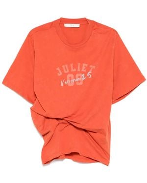 Tela プリント Tシャツ - オレンジ