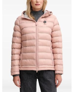 Blauer Hooded-Neckline Padded Jacket - Pink