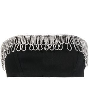 ROTATE BIRGER CHRISTENSEN 'Bandeau' Top With Jewel Detail - Black