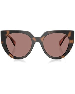 Prada Tortoiseshell-Effect Cat-Eye Sunglasses - Pink