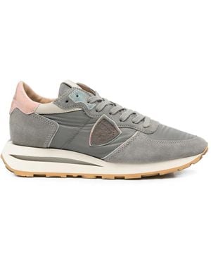 Philippe Model Tropez Haute Suede-Panelled Trainers - White