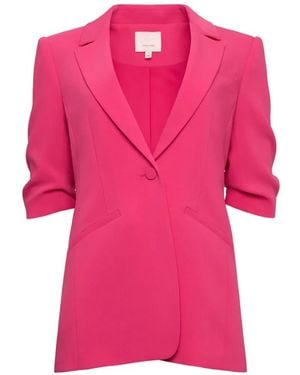Cinq À Sept Khloe Short-Sleeve Blazer - Pink