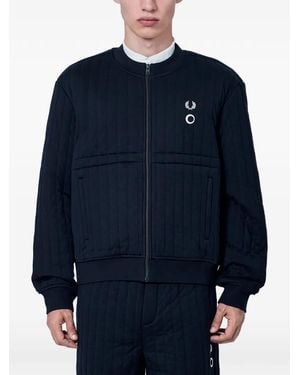 Fred Perry Quilted Cotton Jacket - Blue