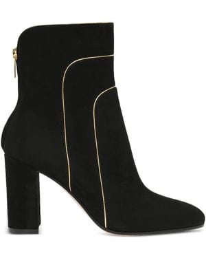 Gianvito Rossi Trim Suede Boots - Black