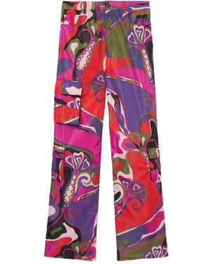 PUCCI Orchidee-Print Cargo Pants - White