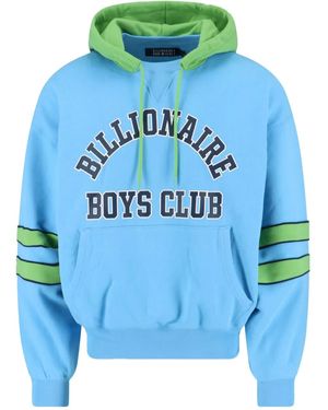 BBCICECREAM Logo-Embroidered Two-Tone Hoodie - Blue
