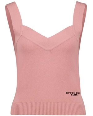 Givenchy V-Neck Sleeveless Top - Pink