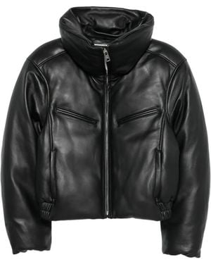Alexander Wang Funnel-Neck Padded Jacket - Black
