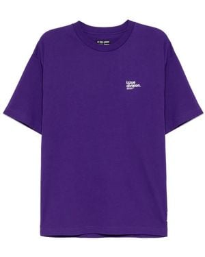 Izzue Logo-Printed T-Shirt - Purple
