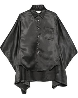 Comme des Garçons Satin-Finish Asymmetric Shirt - Grey