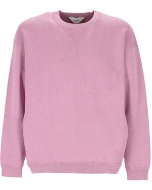 WOOD WOOD Crew-Neck Drop-Shoulder Jumper - Pink