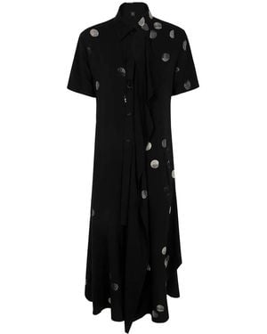 Y's Yohji Yamamoto Polka-Dot Dress - Black