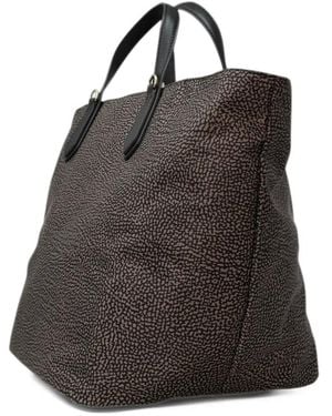 Borbonese Opale-Print Tote Bag - Black