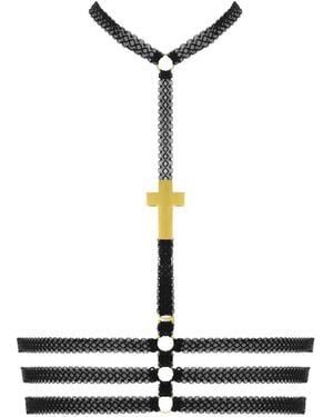 Scandale Cross-Pendant Harness - White