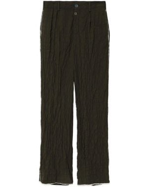 Undercover Quilted Lace-Trimmed Trousers - Black