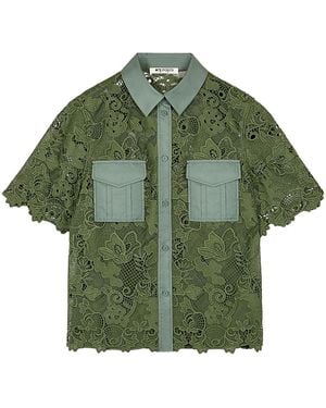 Ports 1961 シャンティリーレース シャツ - グリーン