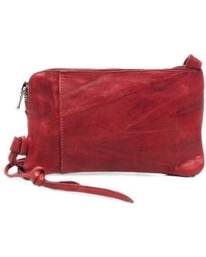 SOMMET Neck Leather Clutch Bag - Red