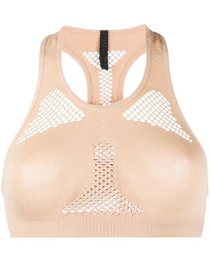 Unravel Project Top Corto Con Panel De Malla - Multicolor