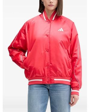 adidas Embroided Bomber Jacket - Red